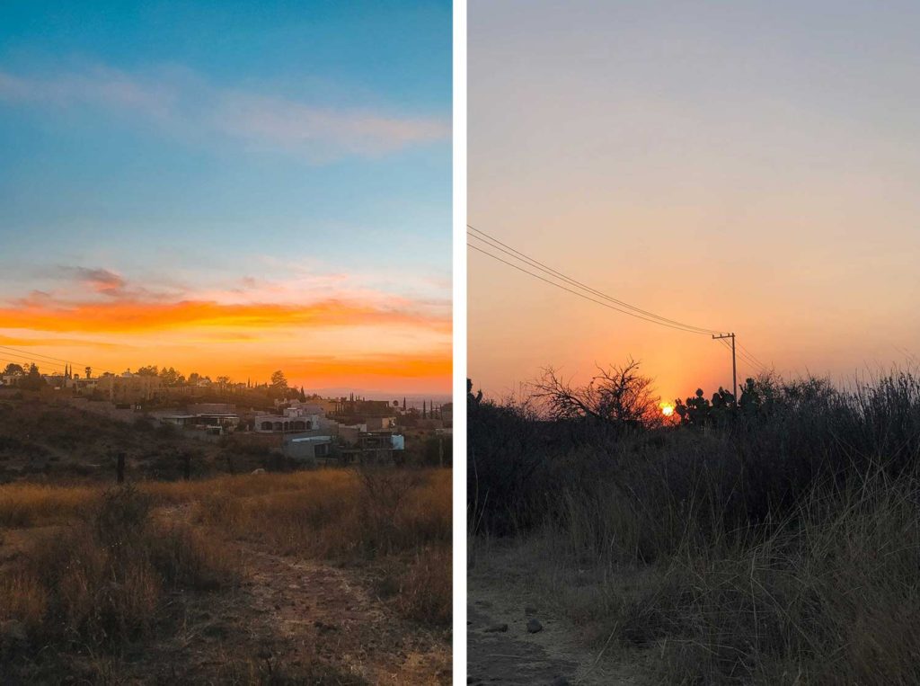 Sunset View During Golden Hour In San Miguel De Allende